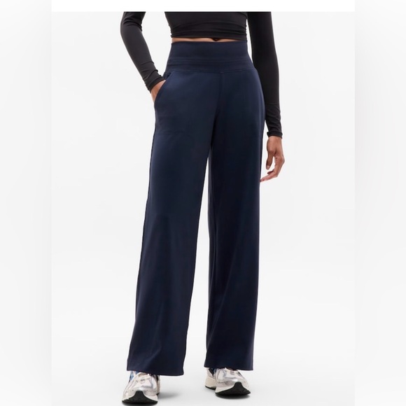 Athleta Pants - Athleta Venice Wide-Leg Navy Pants